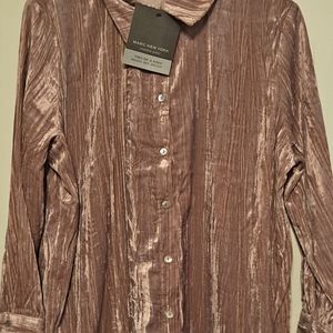 NWT Marc New York suede mauve Dressy Shirt
